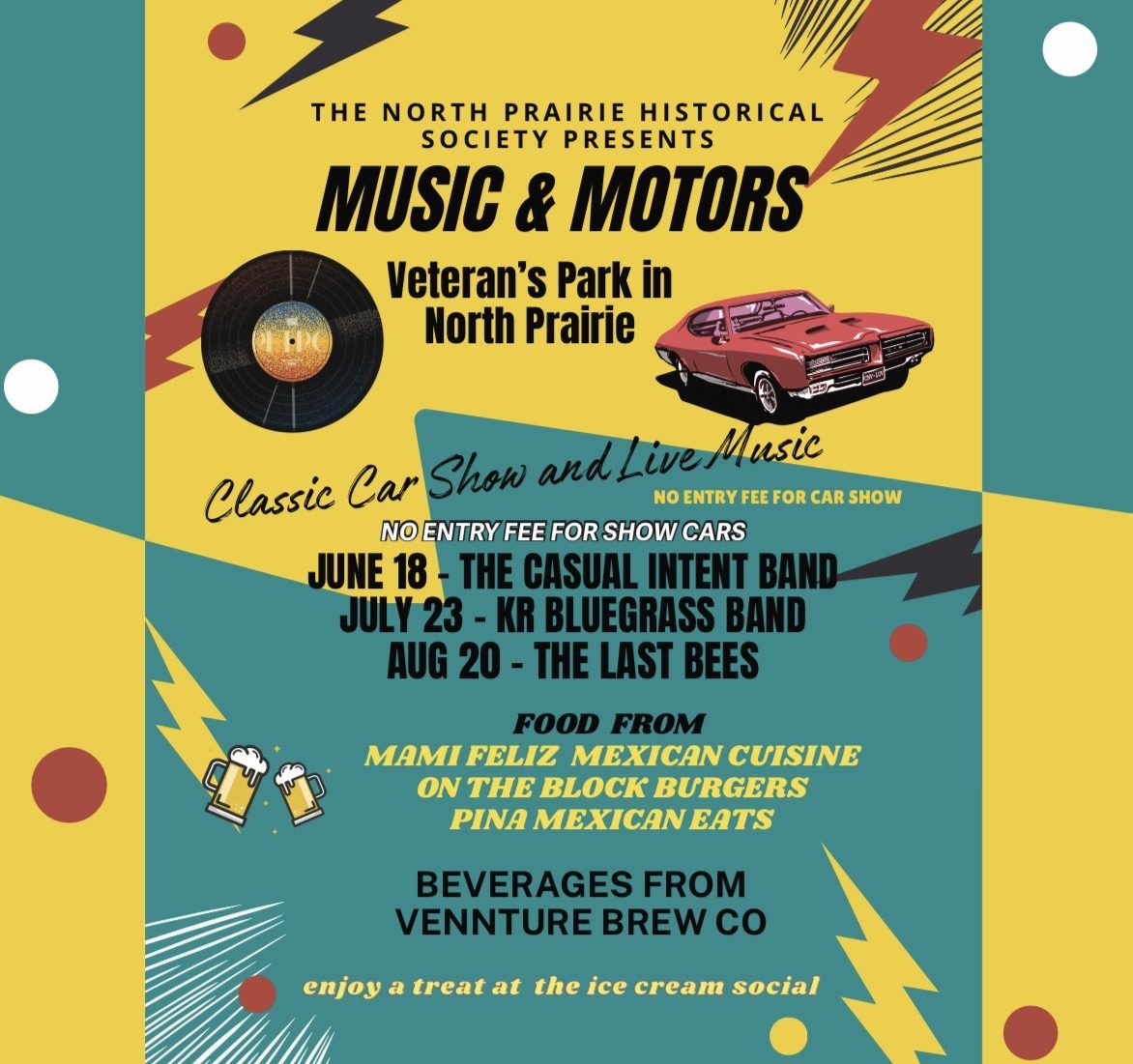Music & Motors Car Show and Live Music Event Banner